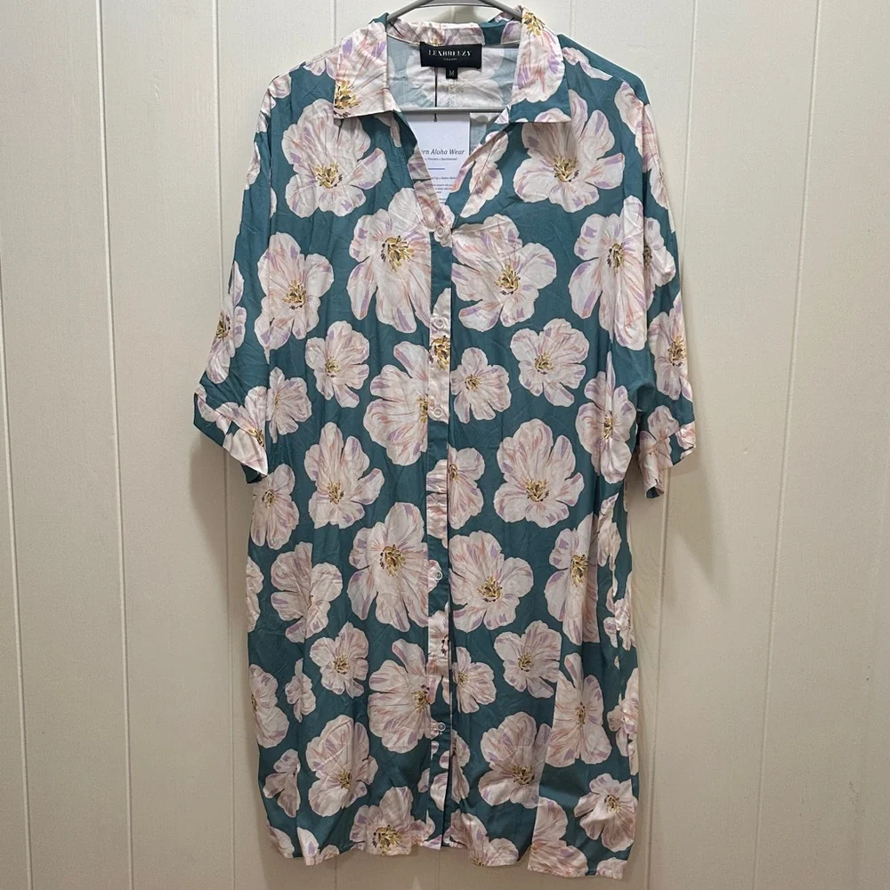 Lexbreezy Hawaii Button up Dress - Picture 1 of 3